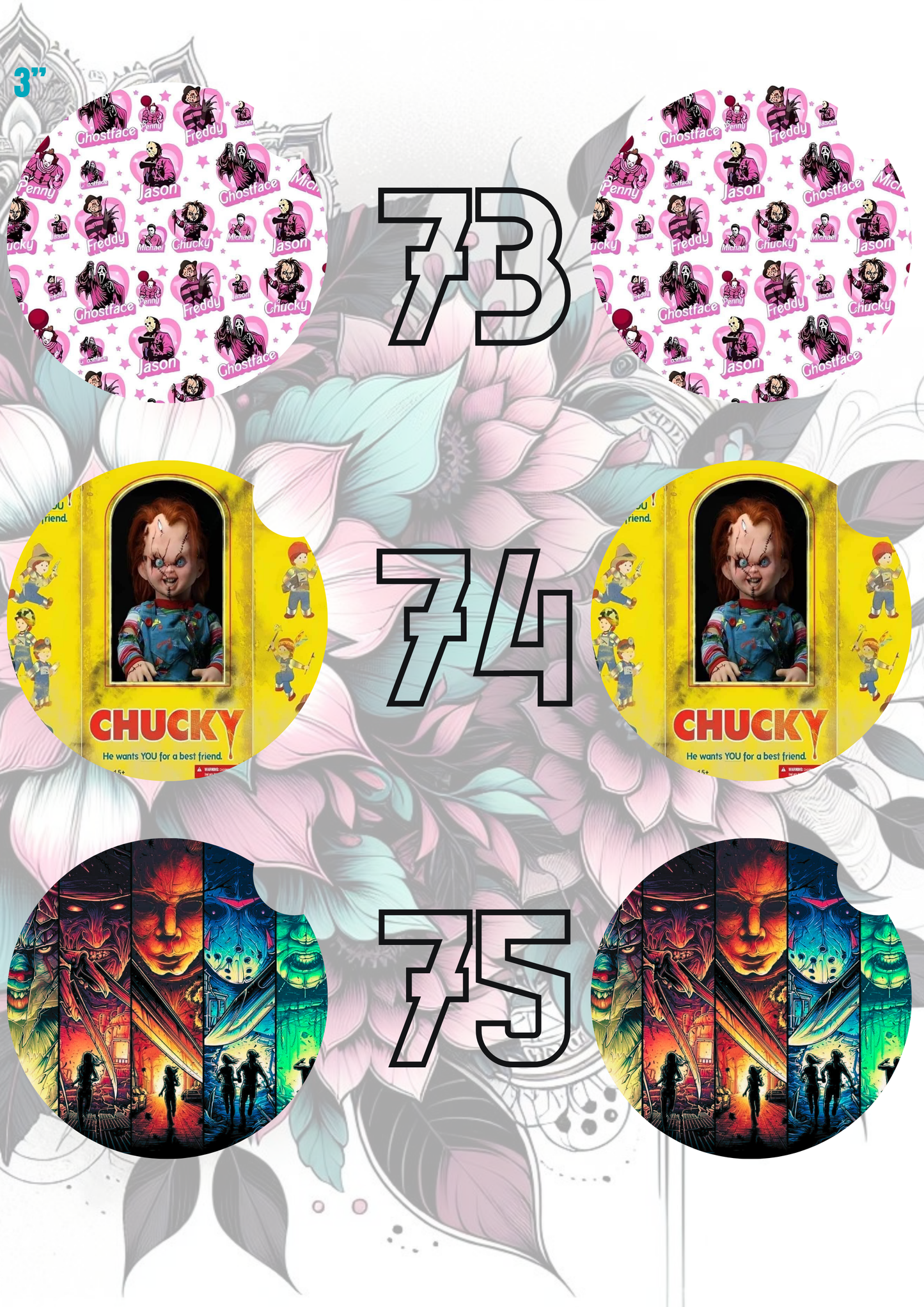 61-90 Car Coaster Sublimation Print