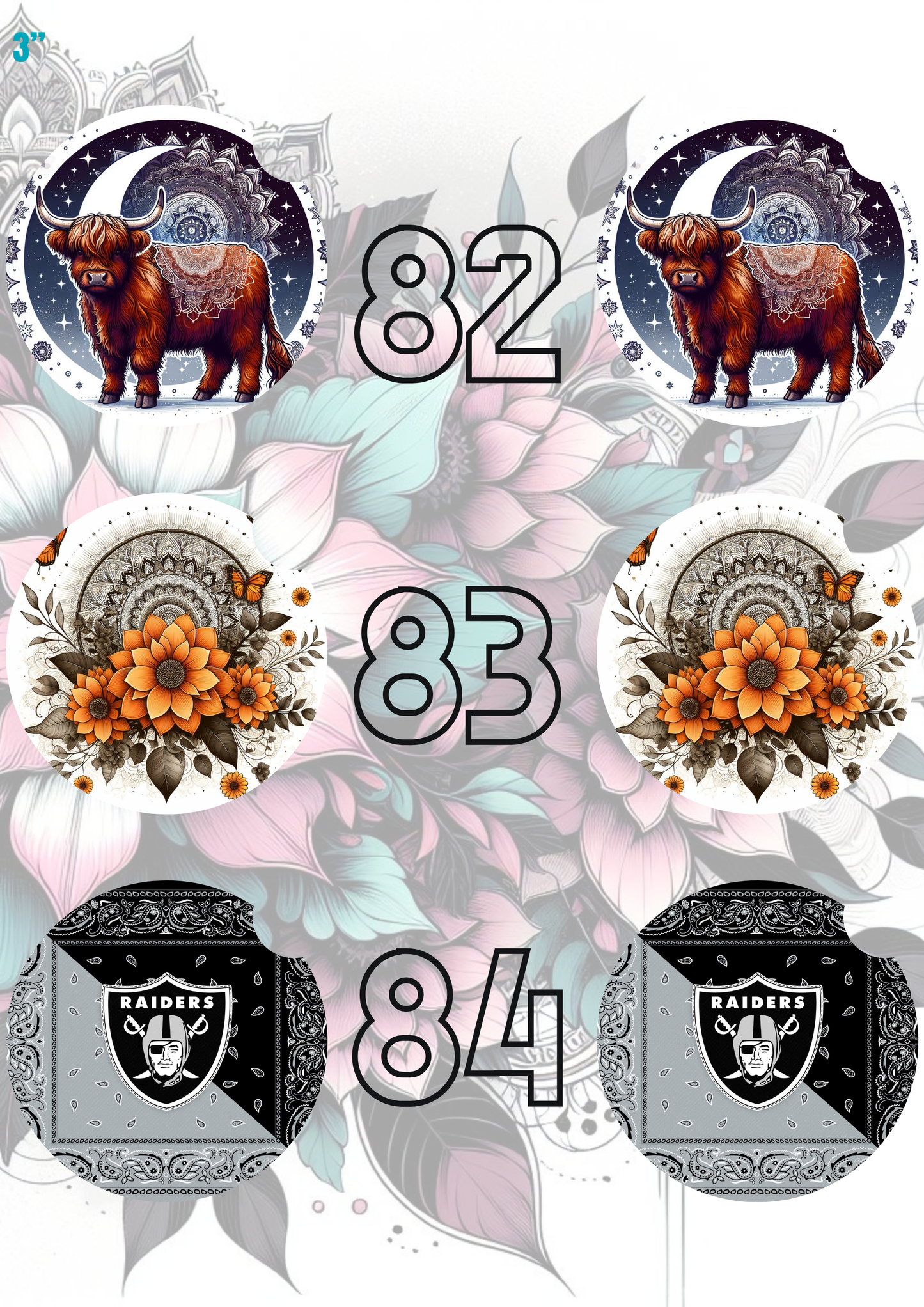 61-90 Car Coaster Sublimation Print