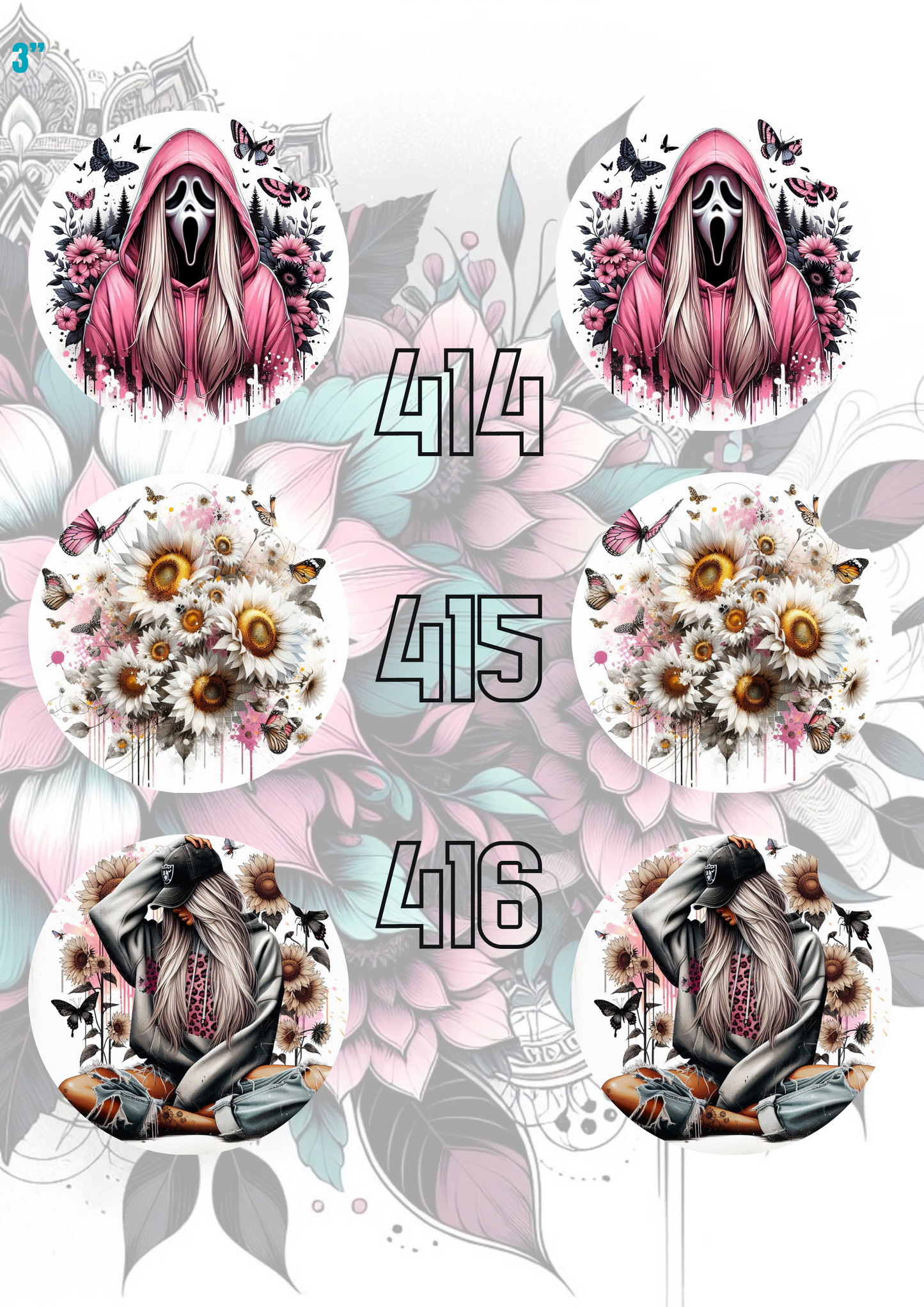393 - 422 Car Coaster Sublimation Print