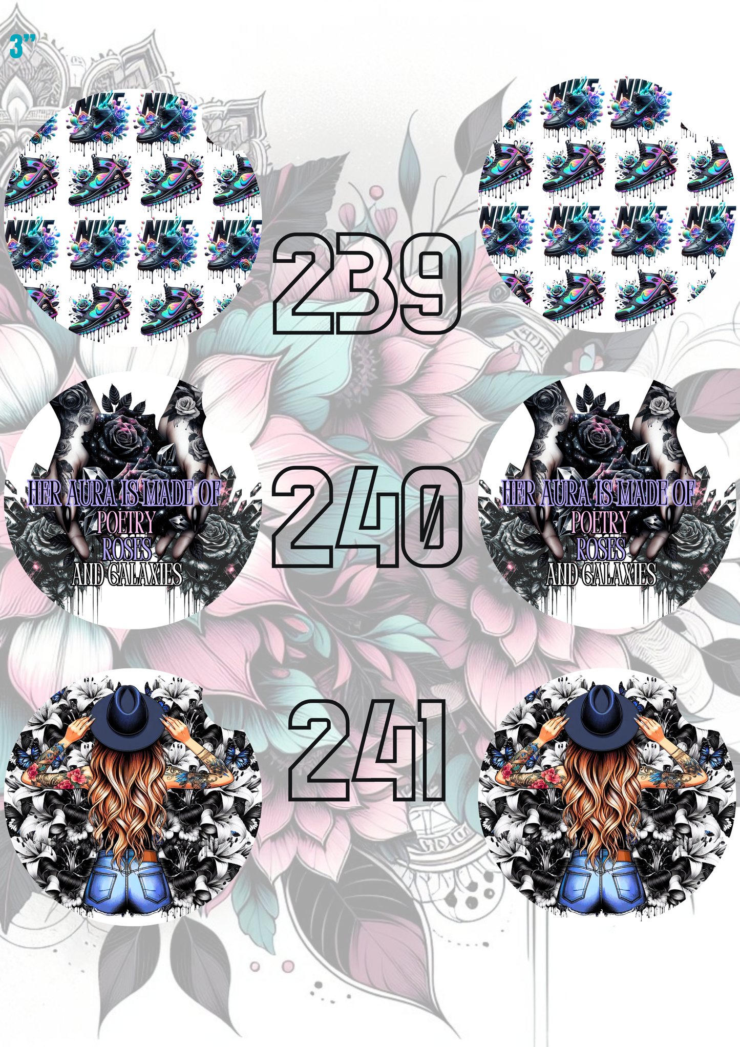 212 - 240 Car Coaster Sublimation Print