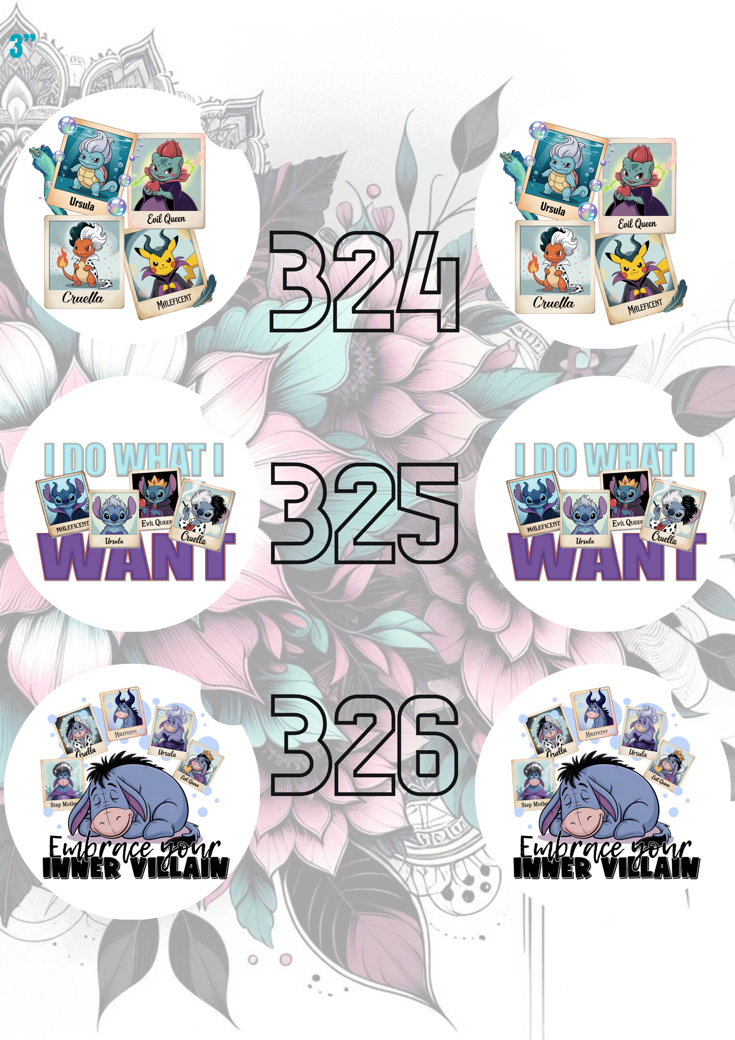 303 - 332 Car Coaster Sublimation Print