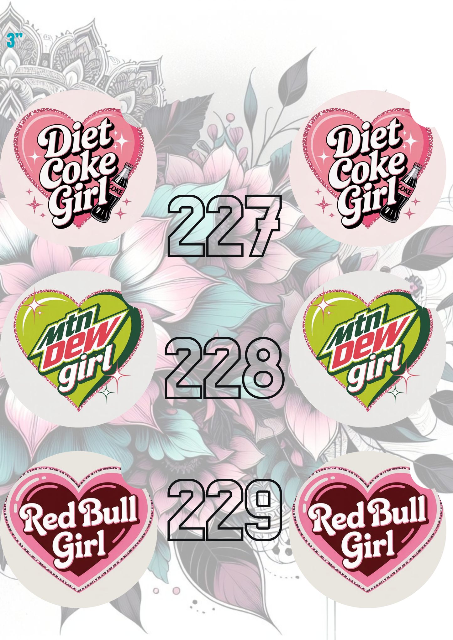 212 - 240 Car Coaster Sublimation Print