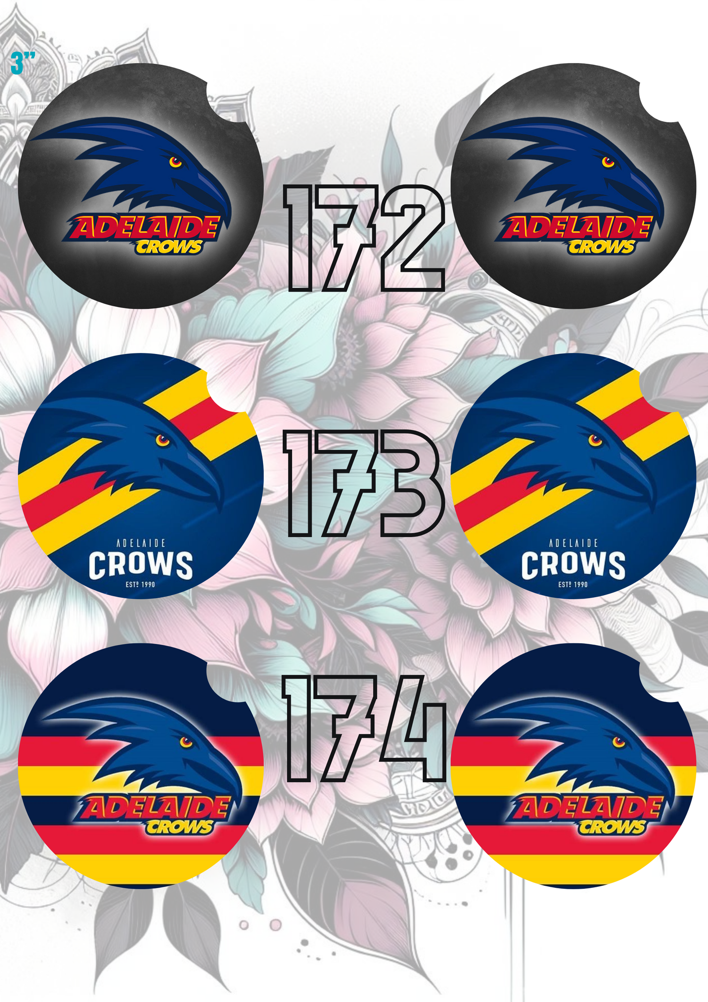 151 - 180 Car Coaster Sublimation Print