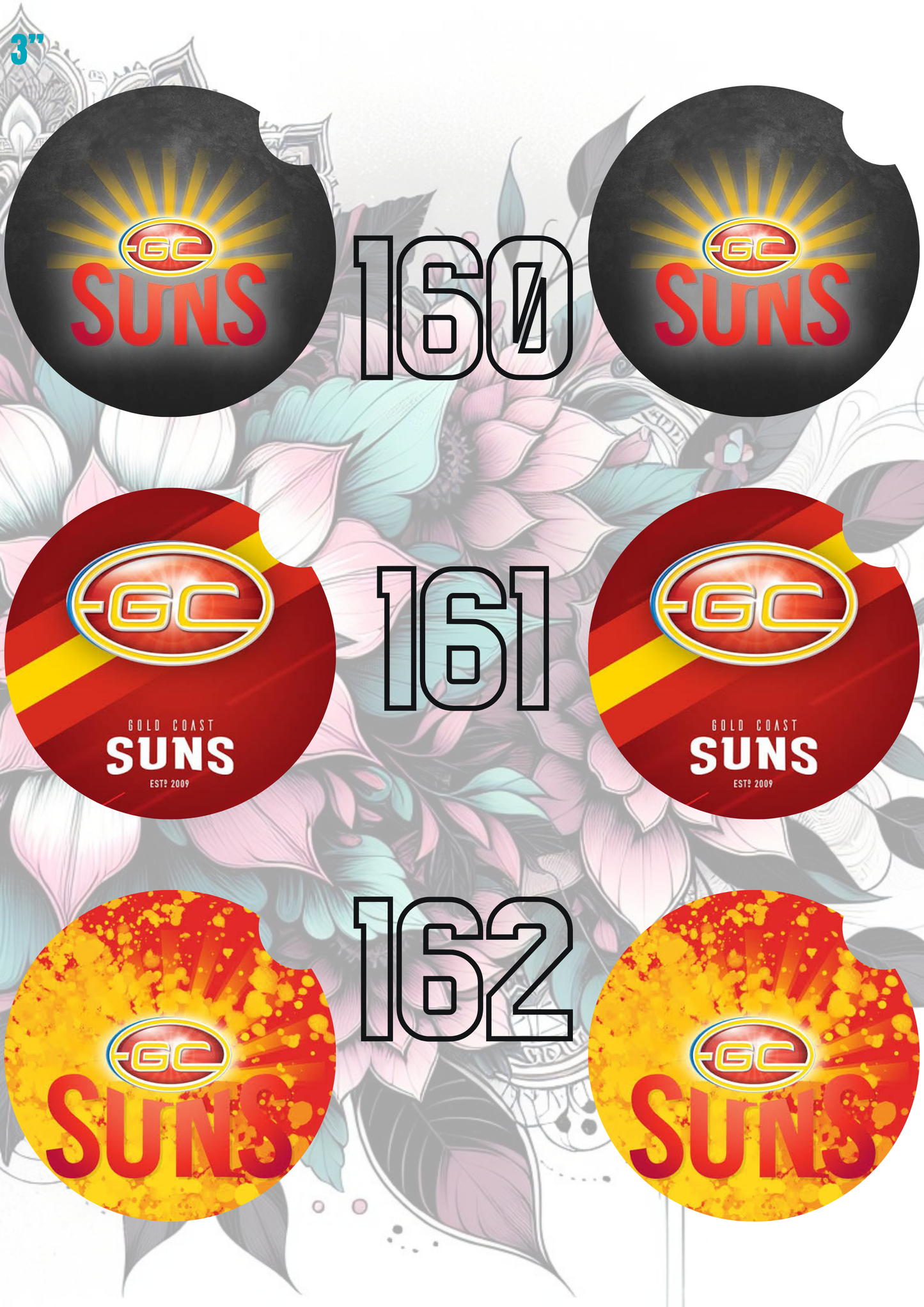 151 - 180 Car Coaster Sublimation Print
