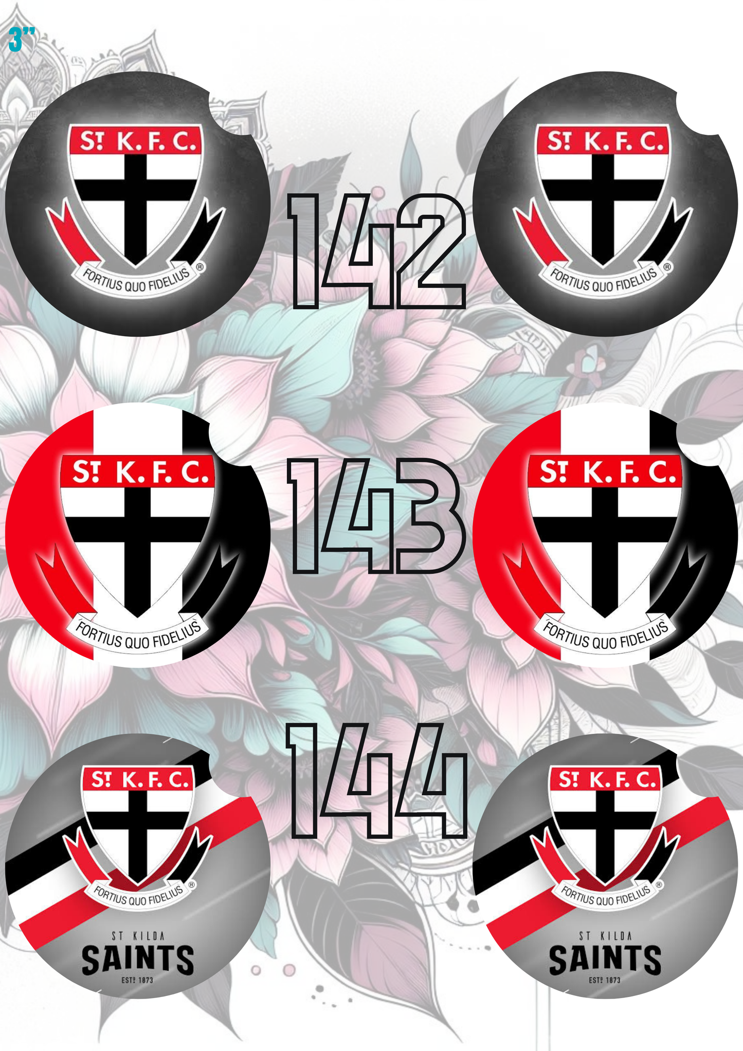 121 - 150 Car Coaster Sublimation Print