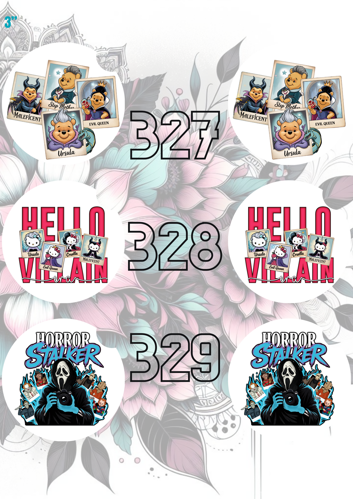 303 - 332 Car Coaster Sublimation Print