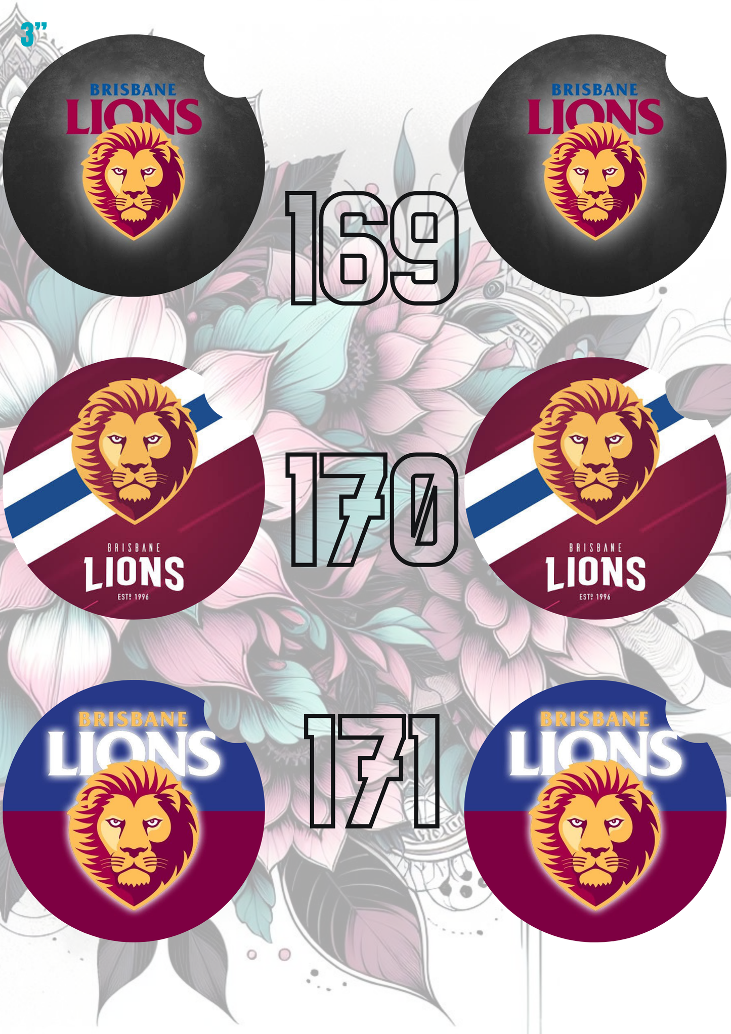 151 - 180 Car Coaster Sublimation Print