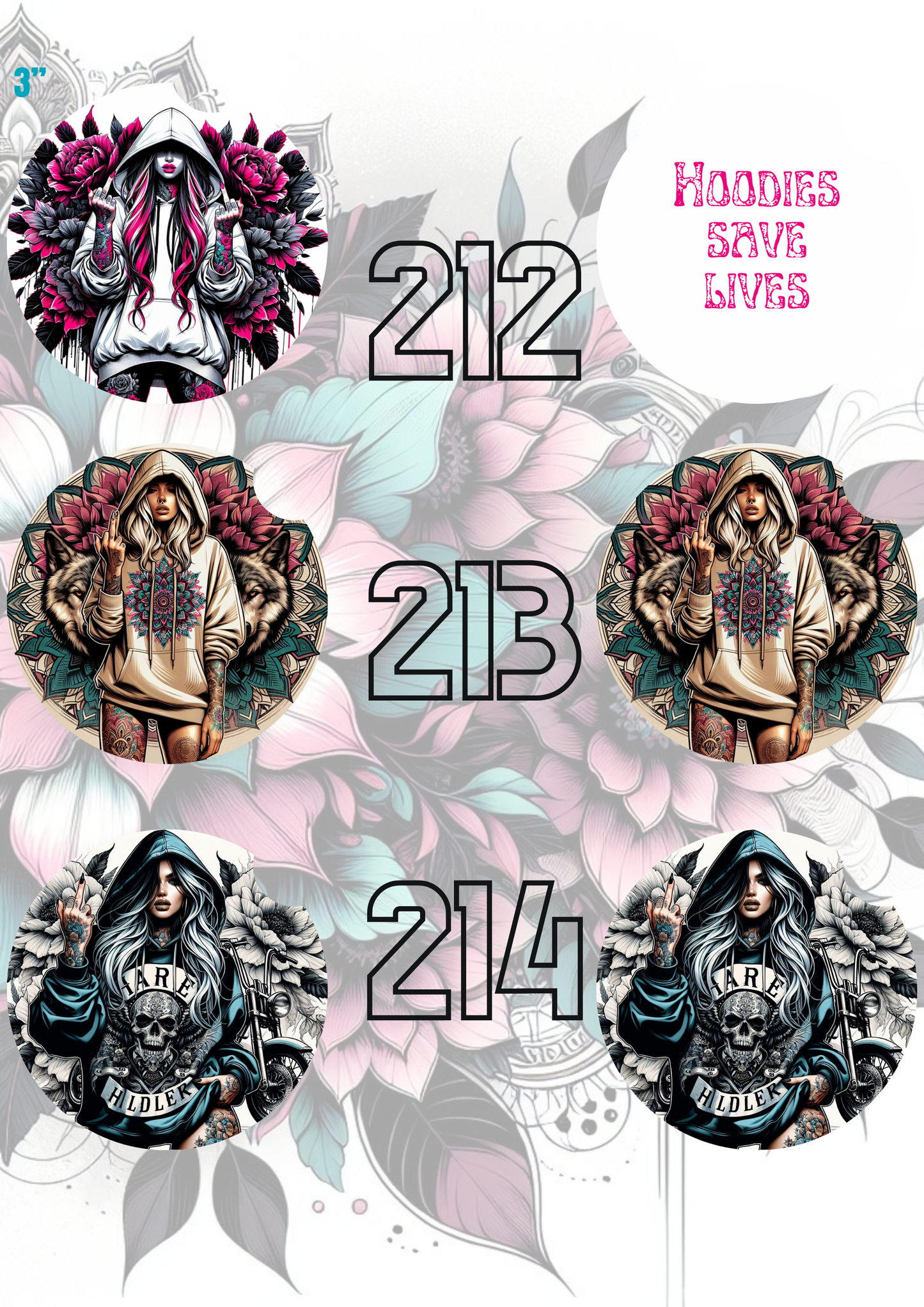 212 - 240 Car Coaster Sublimation Print