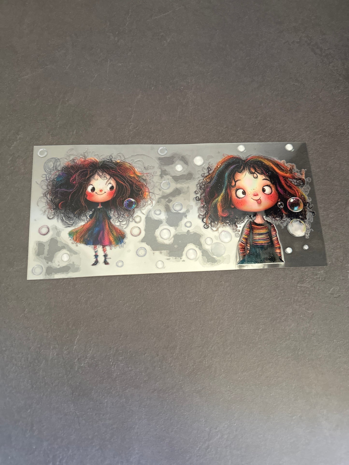 16 oz UVDTF - curly hair girl 2