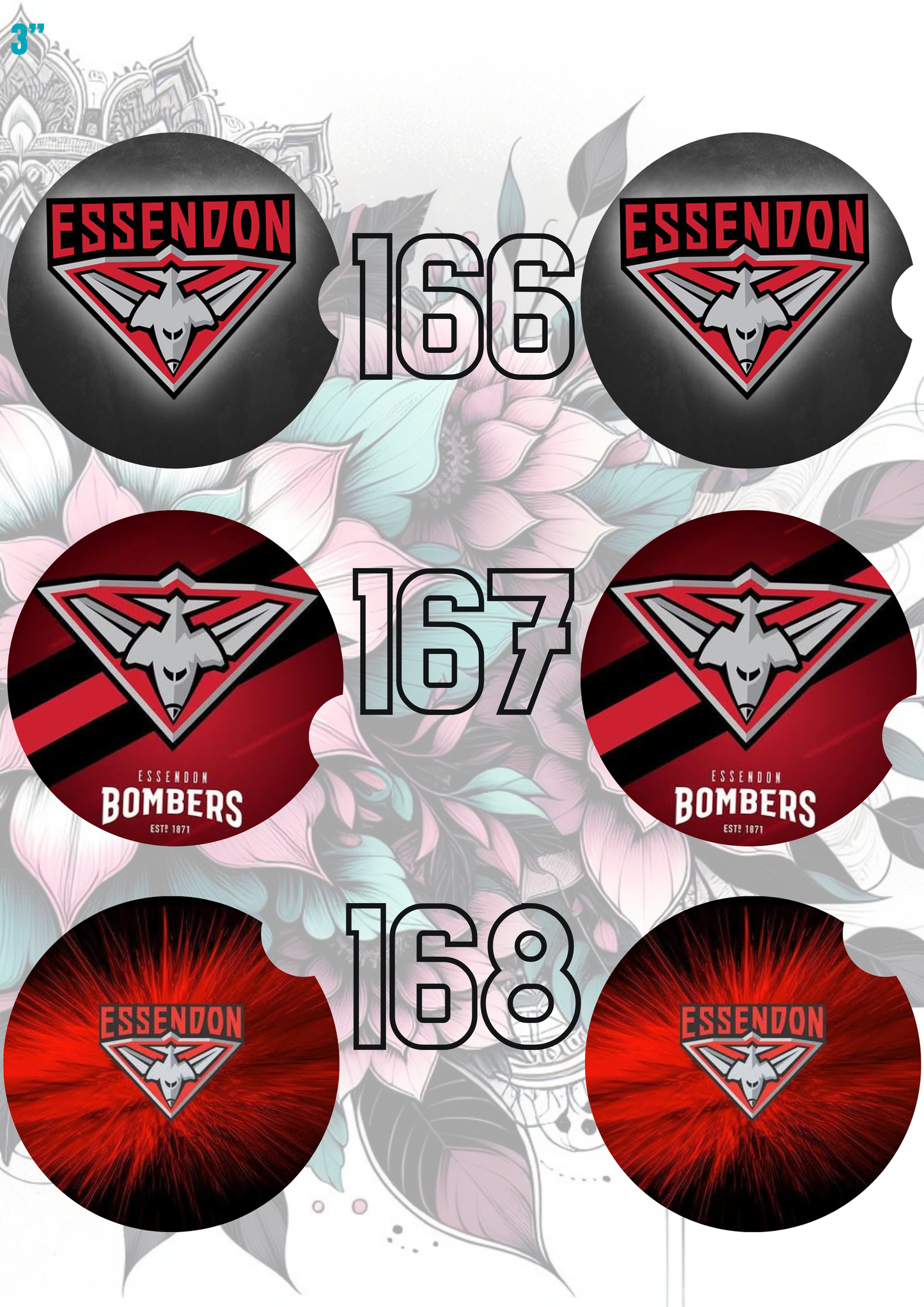 151 - 180 Car Coaster Sublimation Print