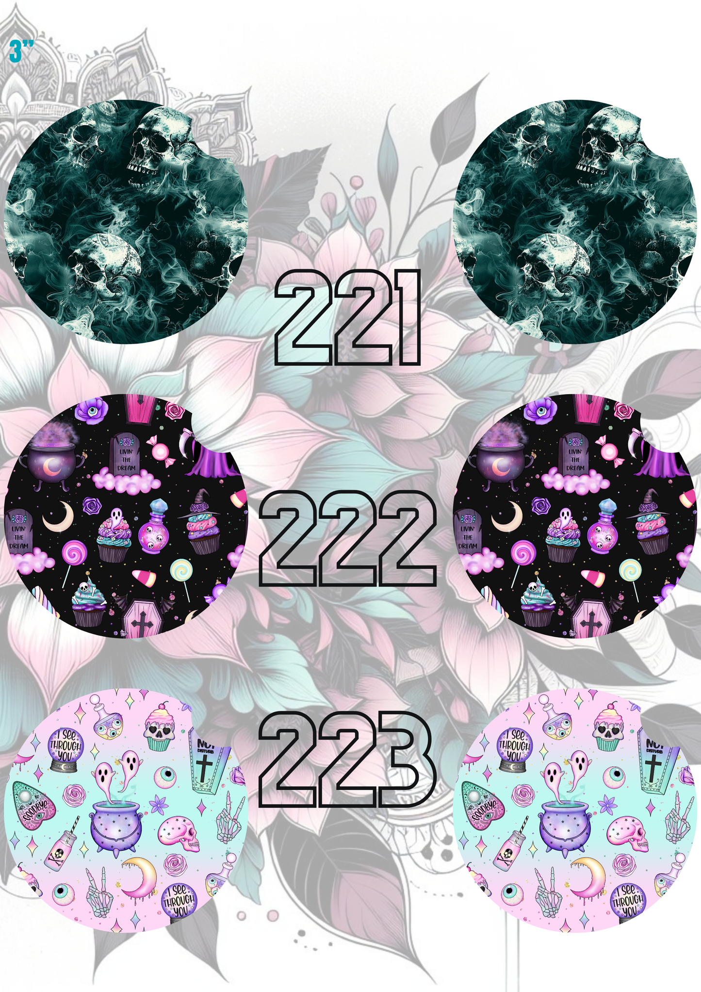212 - 240 Car Coaster Sublimation Print