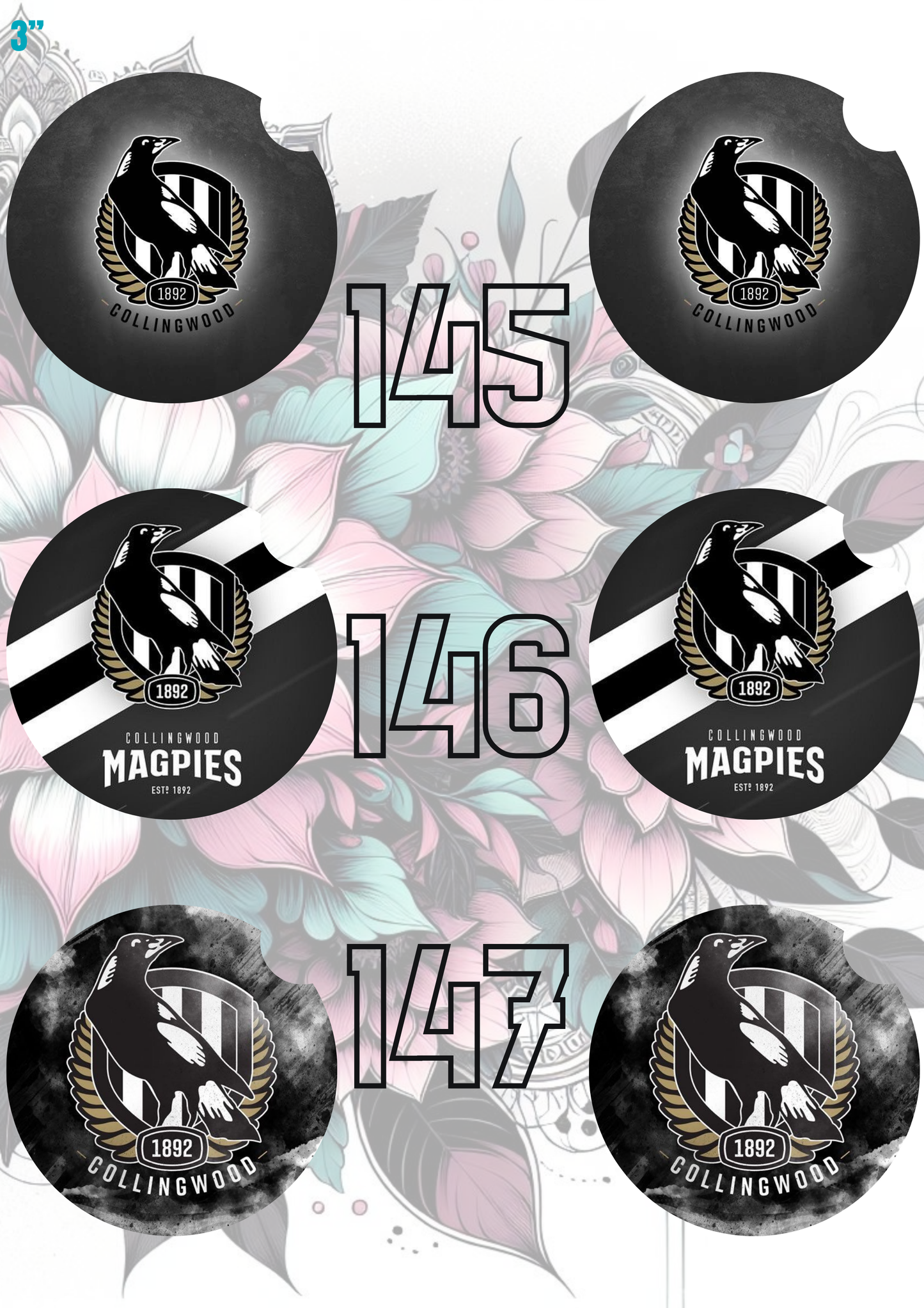 121 - 150 Car Coaster Sublimation Print