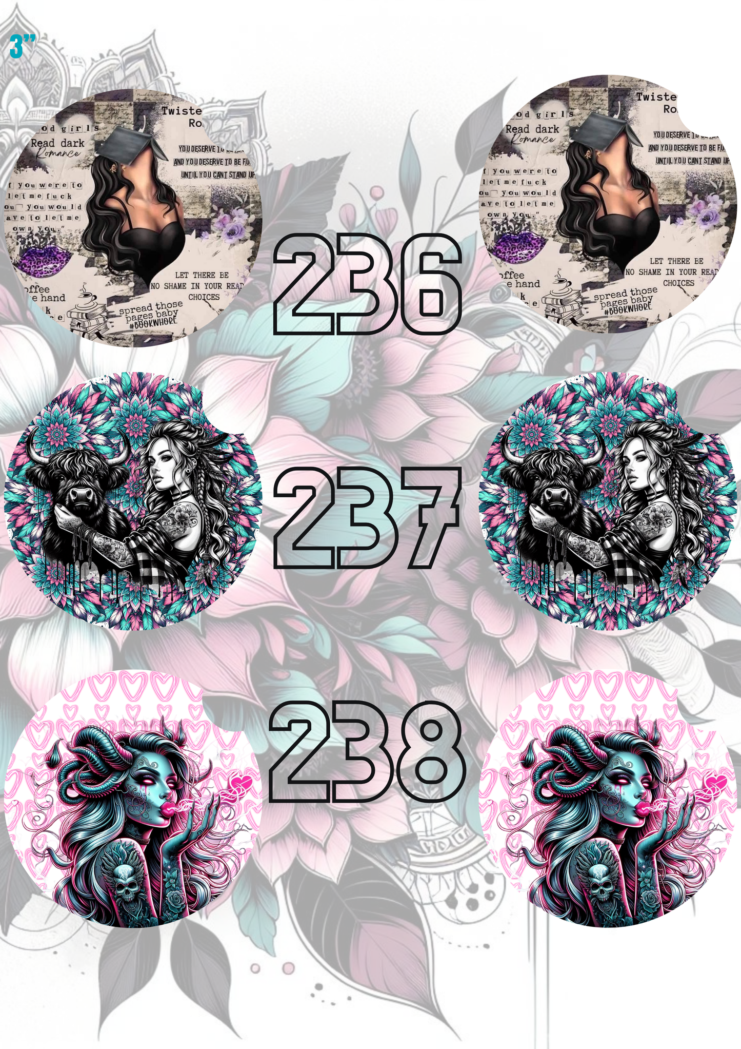 212 - 240 Car Coaster Sublimation Print