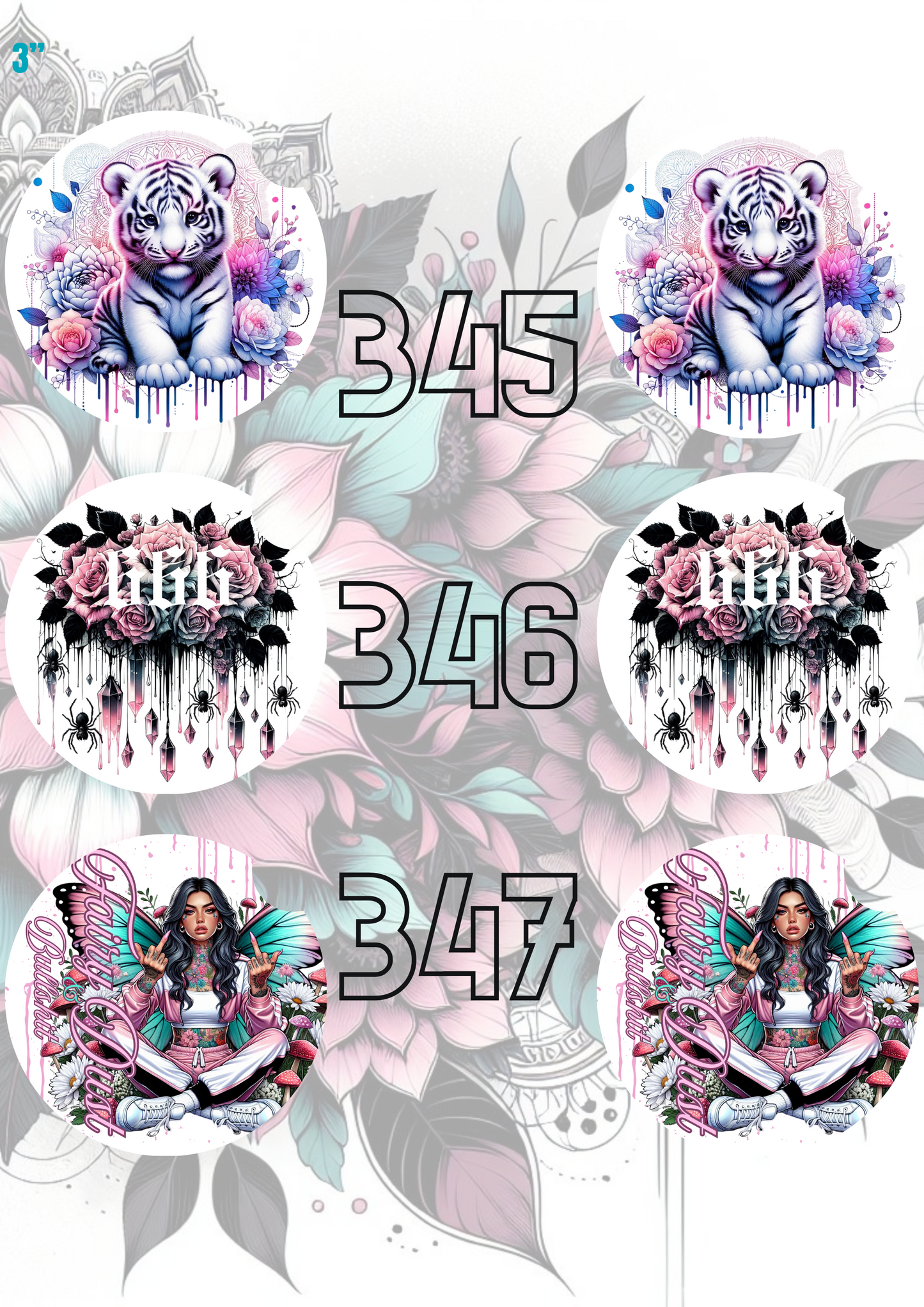 333 - 362 Car Coaster Sublimation Print
