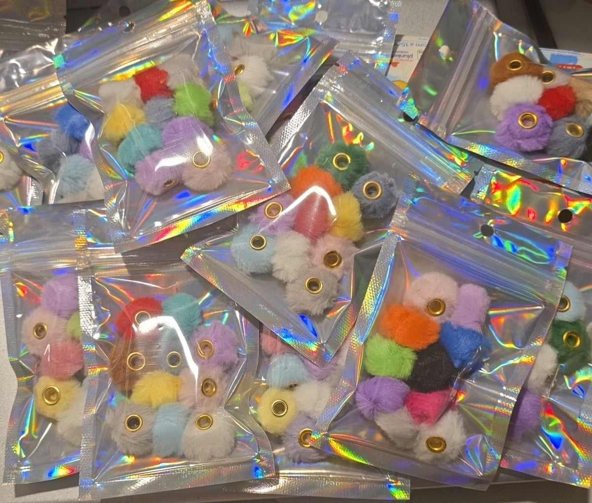 Fluffy beads 10pk mixed