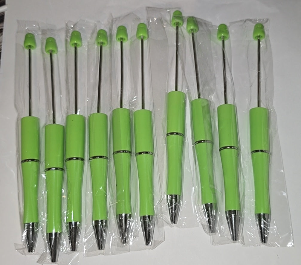 Lime green Beadable pens