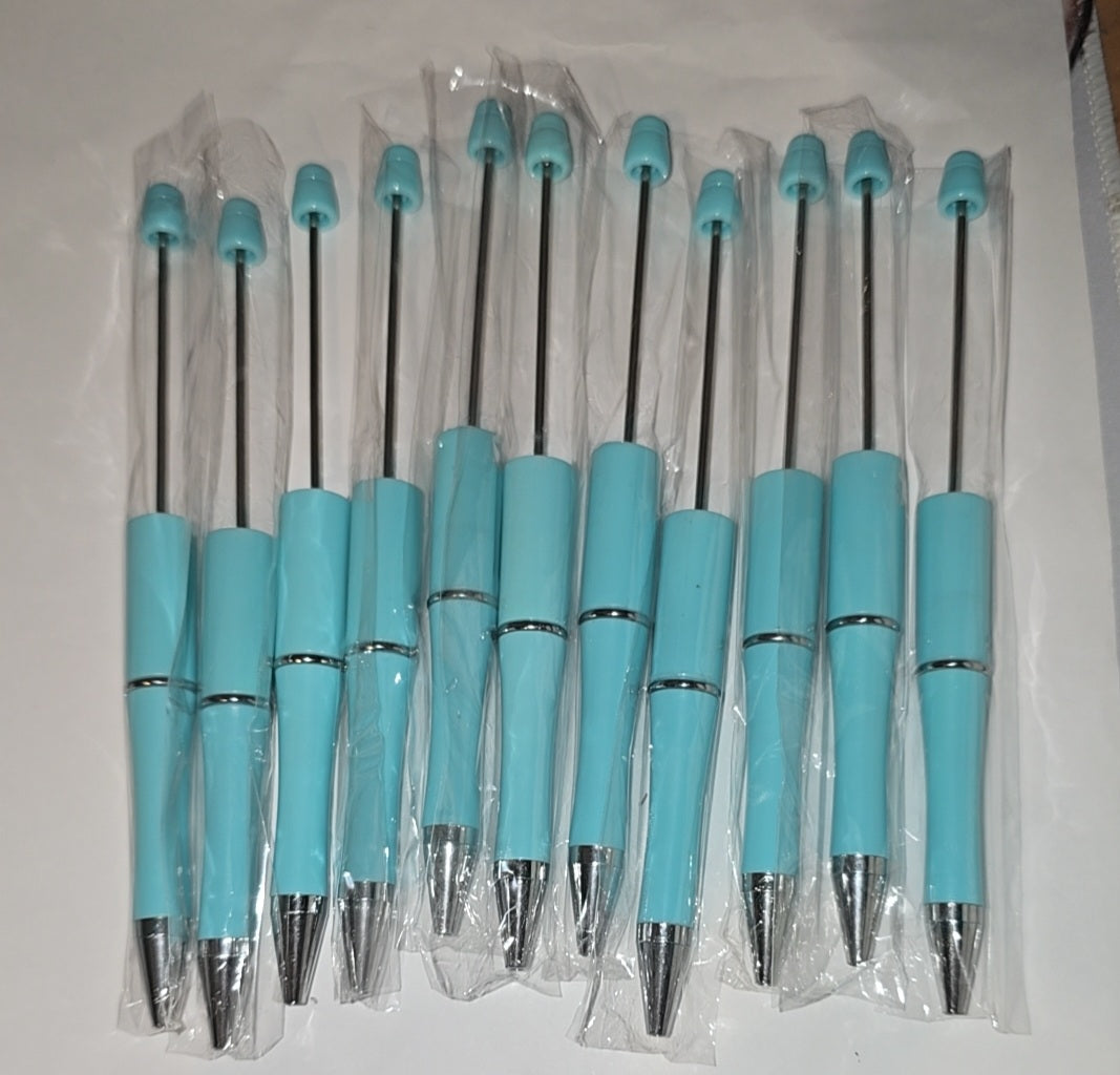 Light aqua beadable pens