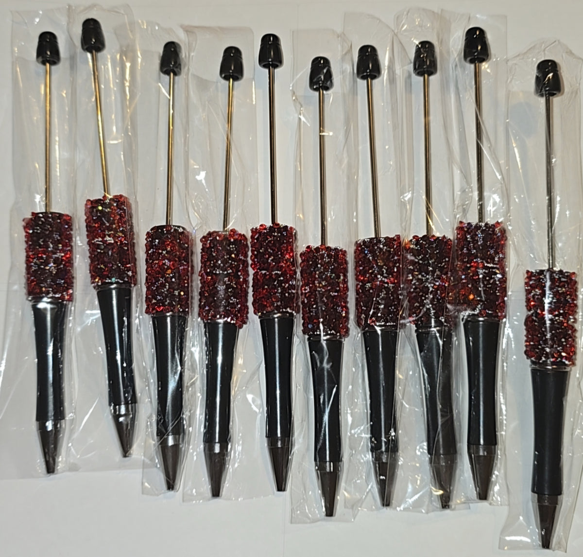Red/black bling pens
