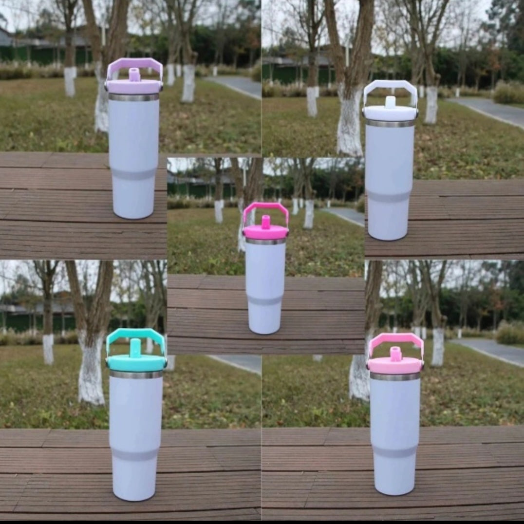 30 flips Handle Sublimation Tumbler