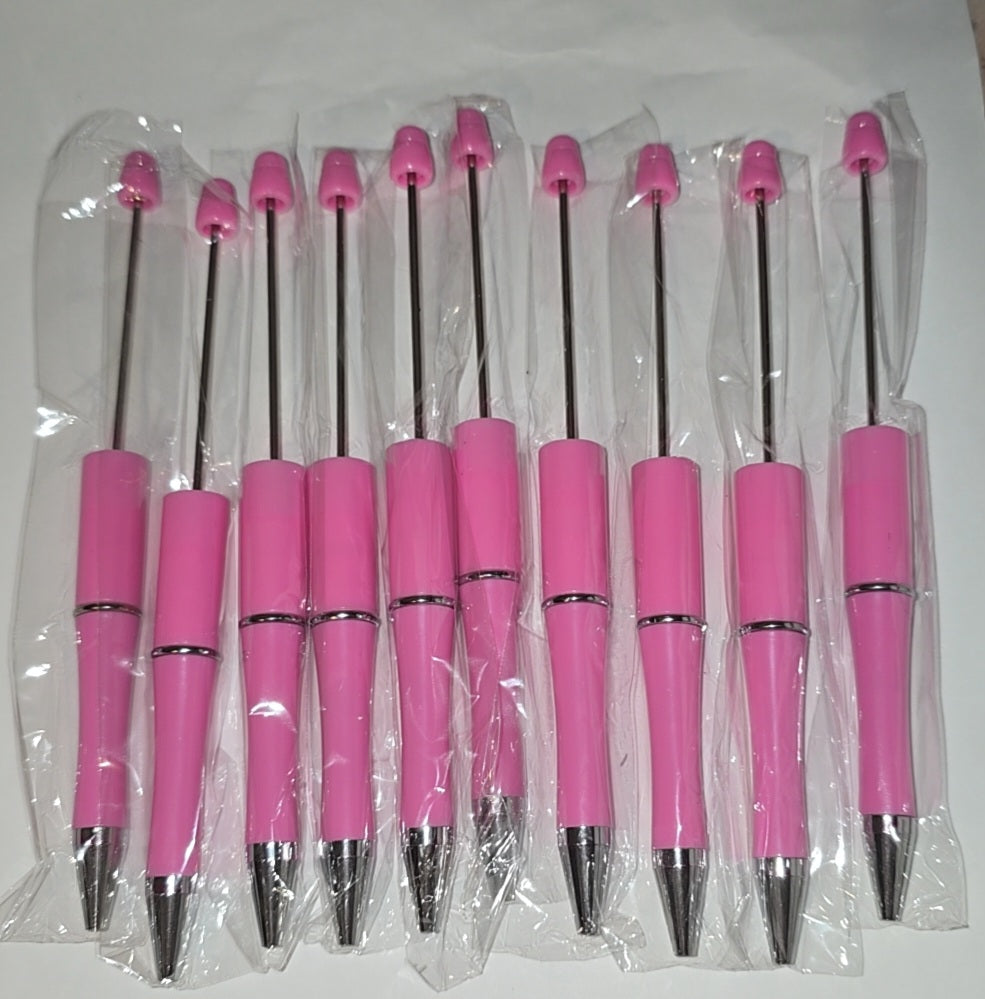 Pink beadable pens