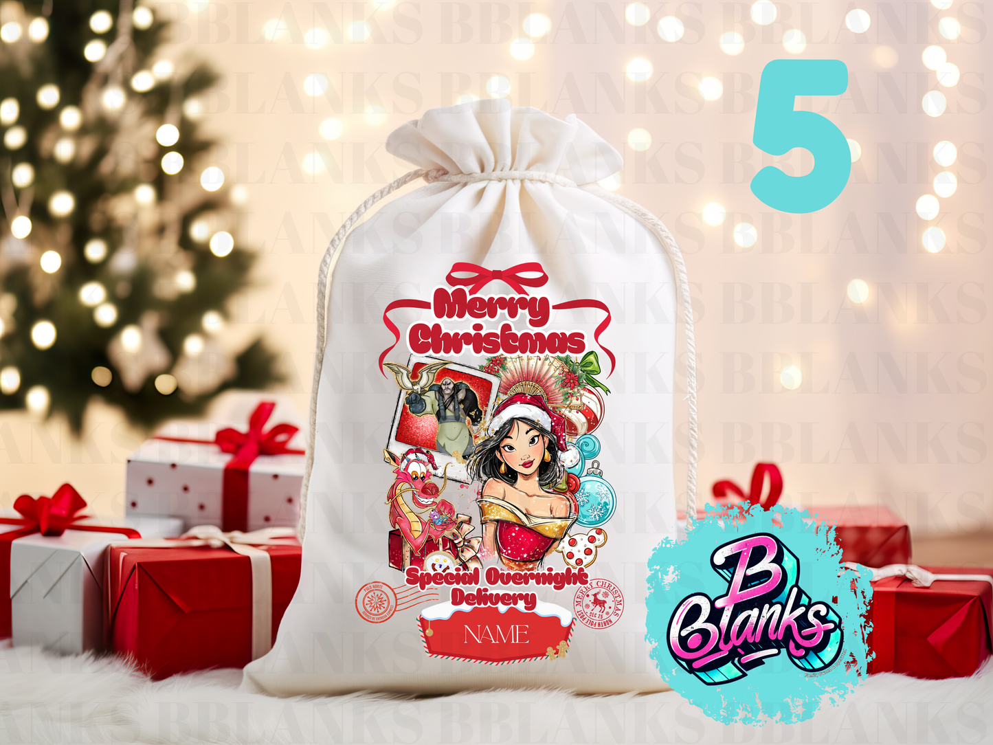 SUBLIMATION Santa Sack Prints