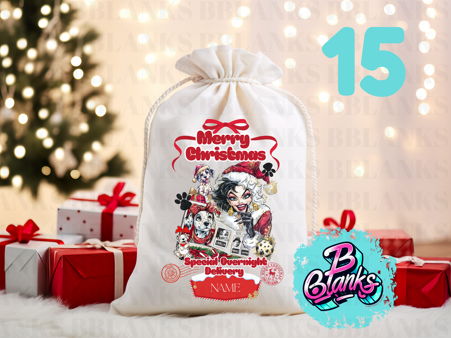 SUBLIMATION Santa Sack Prints