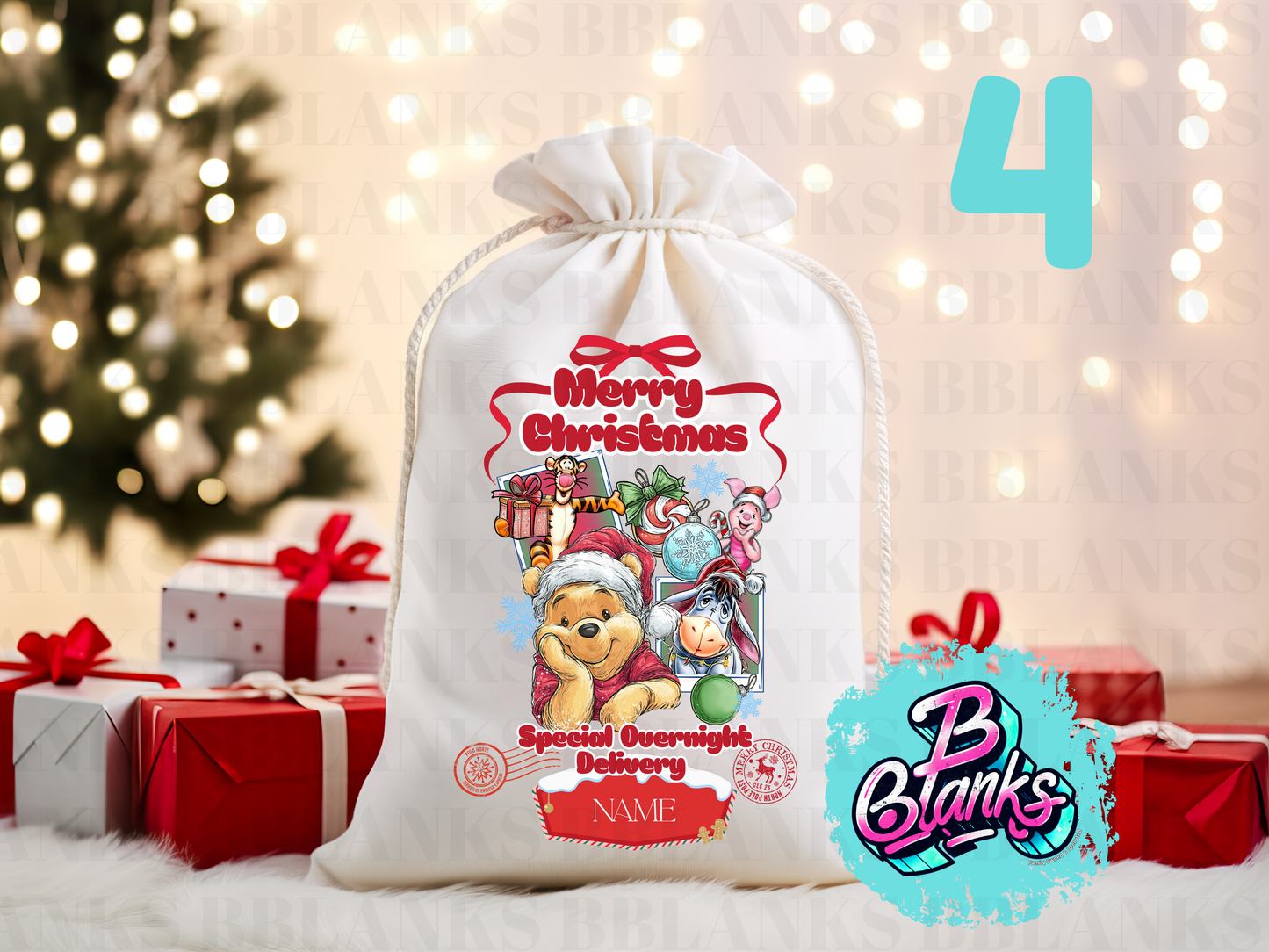 SUBLIMATION Santa Sack Prints