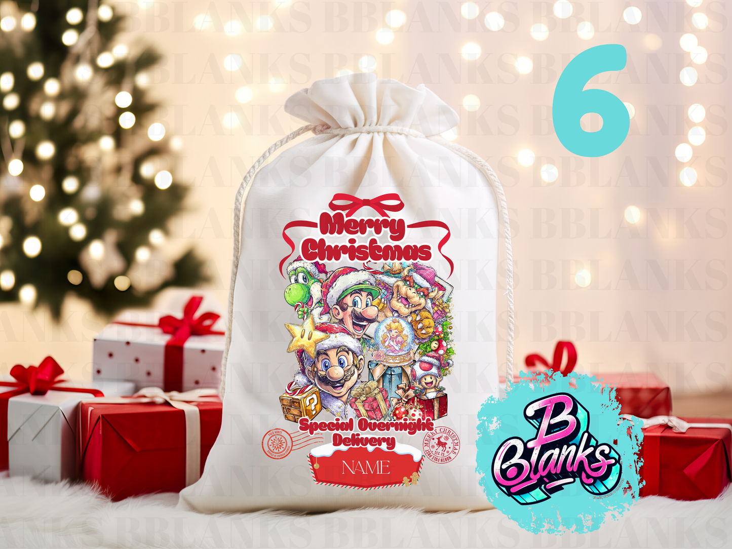SUBLIMATION Santa Sack Prints