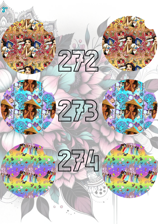 272 - 302 Car Coaster Sublimation Print