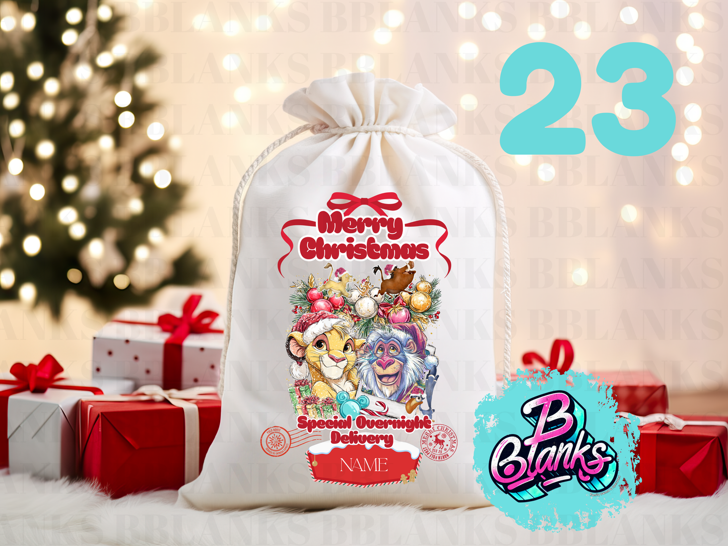 SUBLIMATION Santa Sack Prints