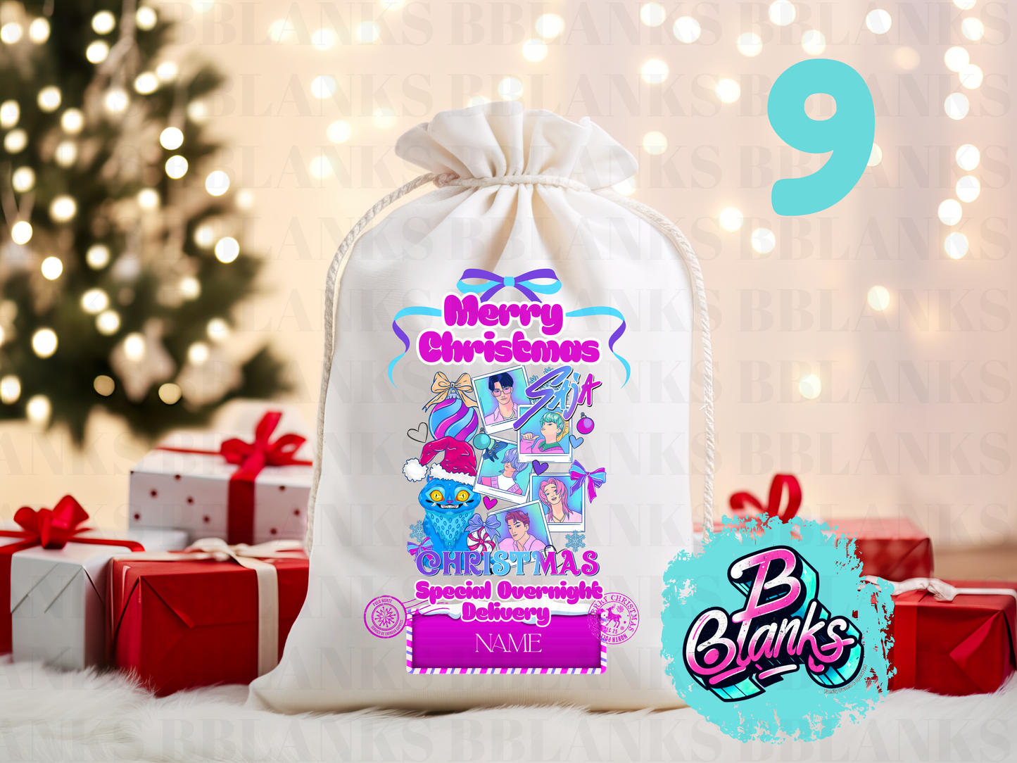 SUBLIMATION Santa Sack Prints