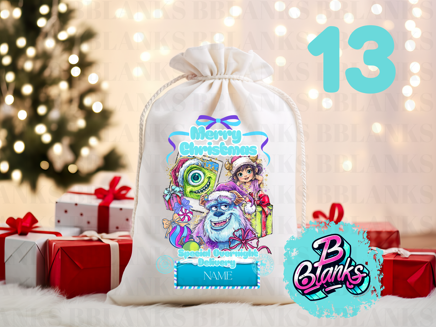 SUBLIMATION Santa Sack Prints