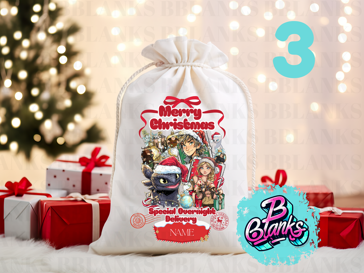 SUBLIMATION Santa Sack Prints