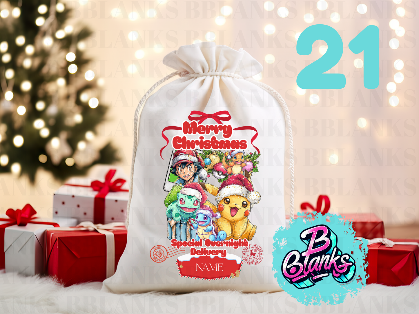 SUBLIMATION Santa Sack Prints