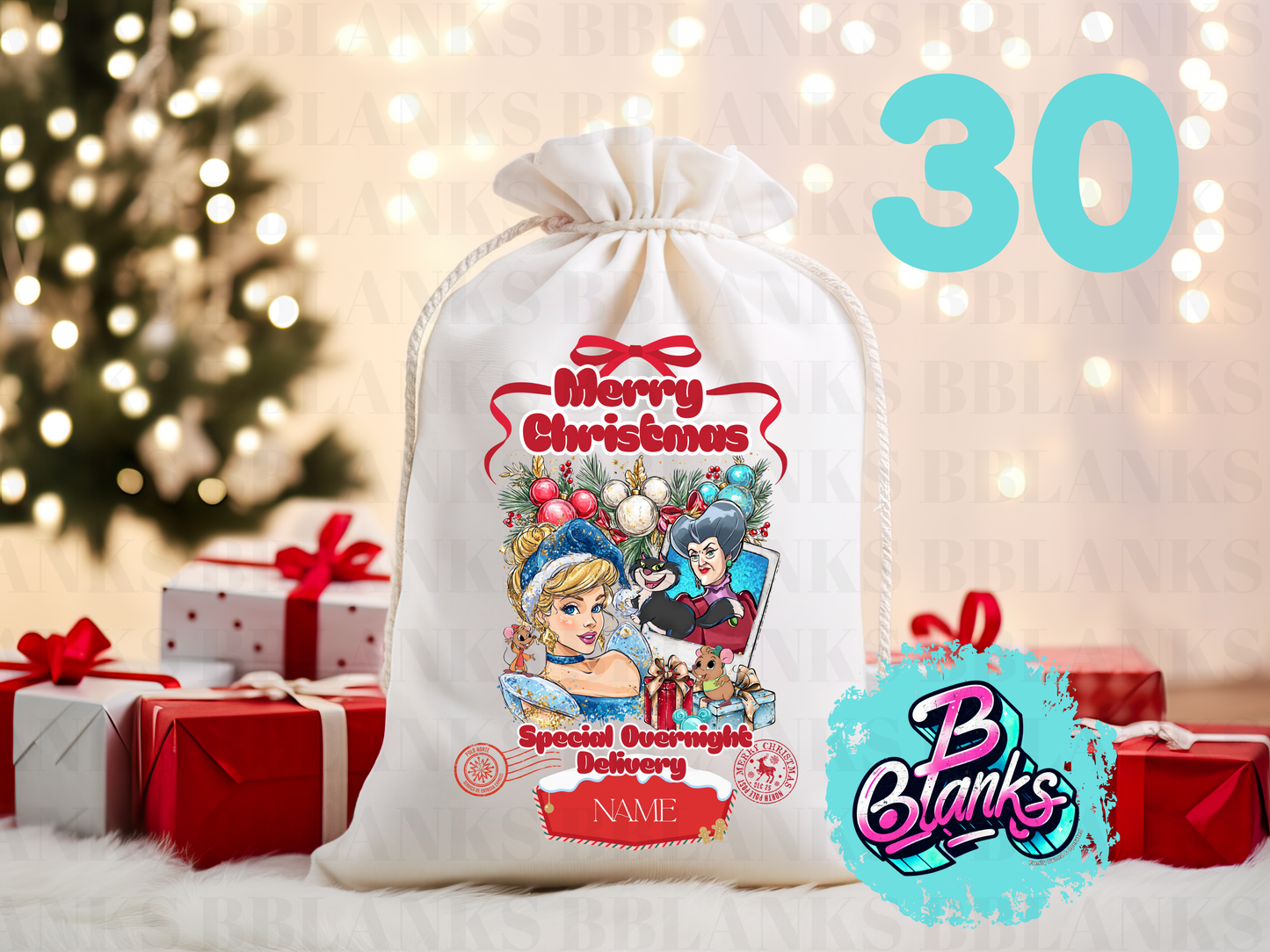 SUBLIMATION Santa Sack Prints