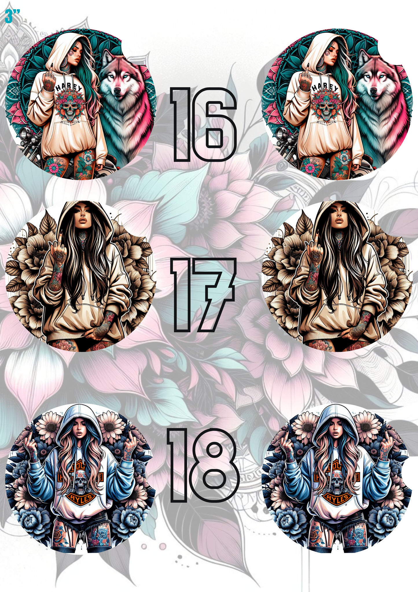 1 - 30 Car Coaster Sublimation Print