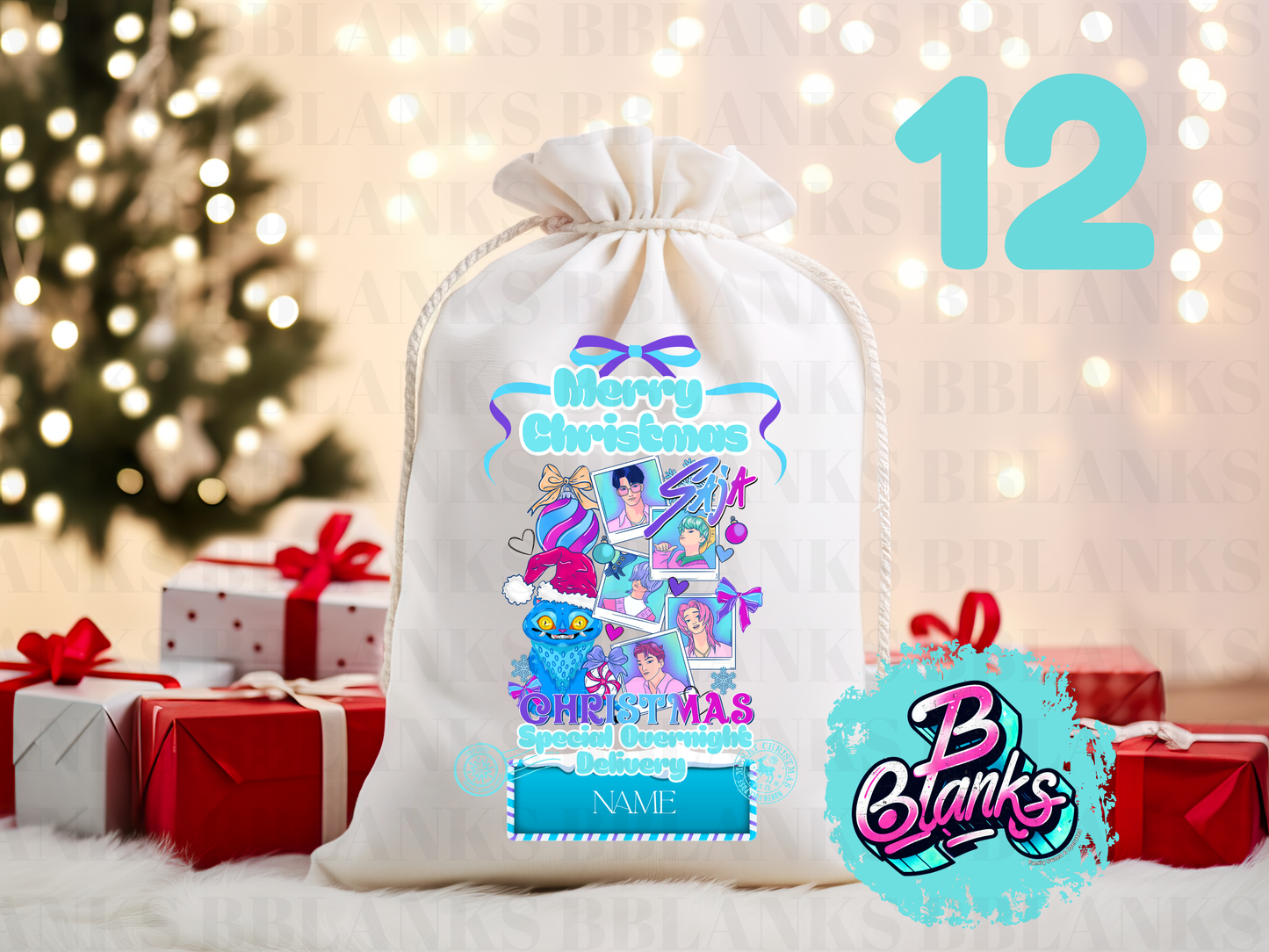 SUBLIMATION Santa Sack Prints