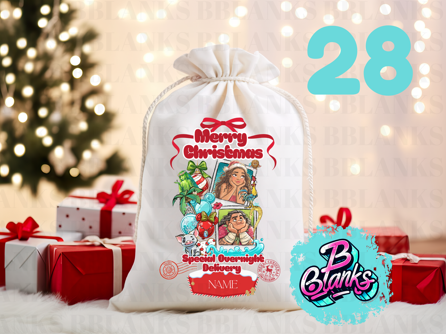 SUBLIMATION Santa Sack Prints