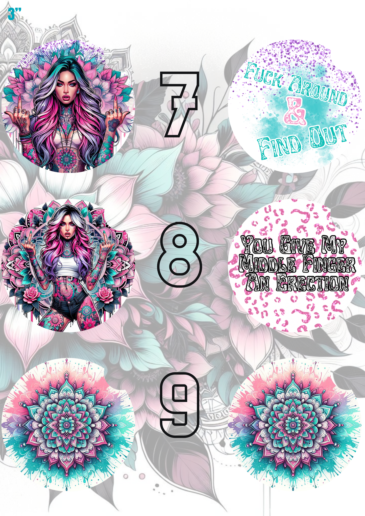 1 - 30 Car Coaster Sublimation Print