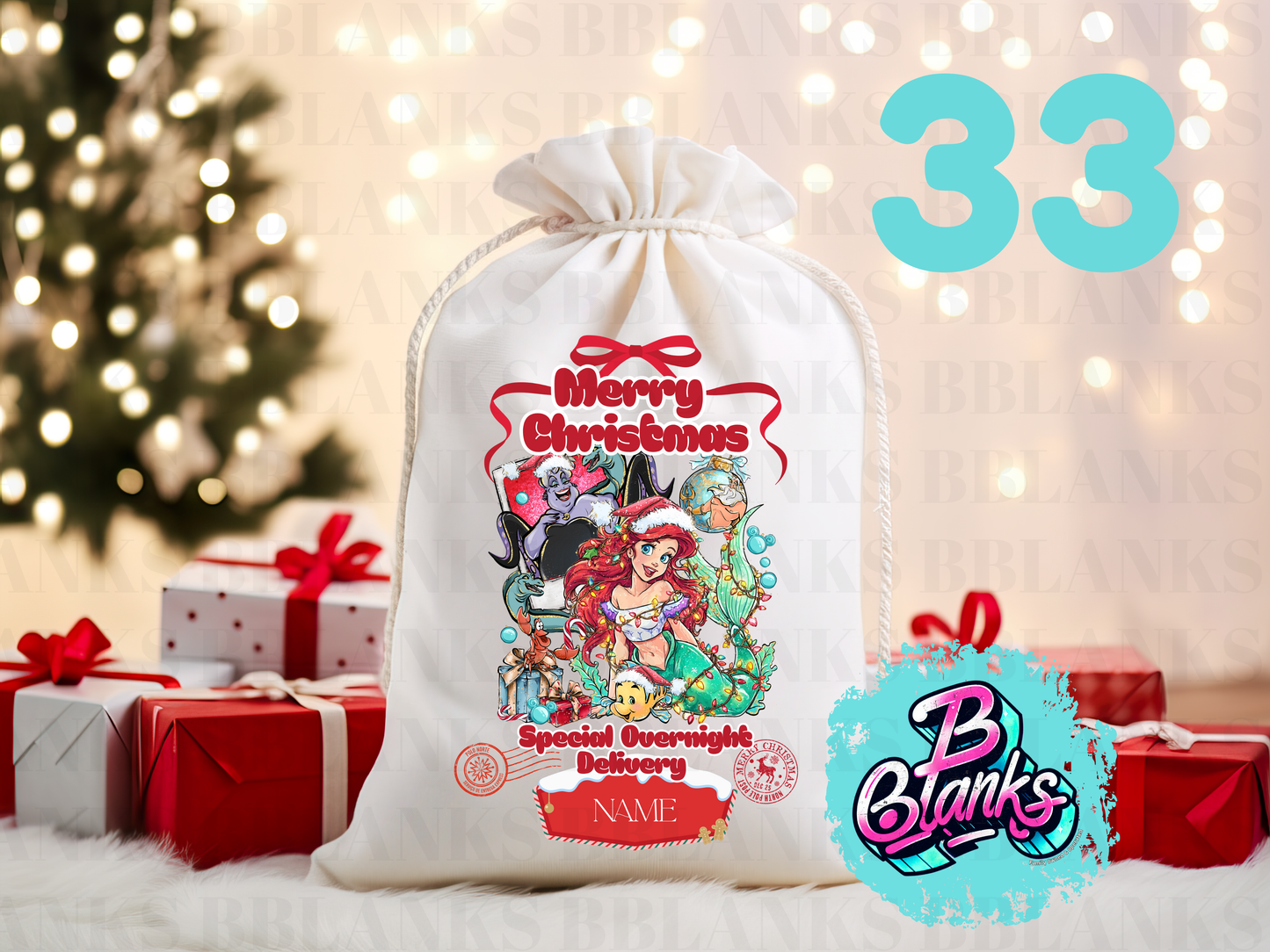 SUBLIMATION Santa Sack Prints
