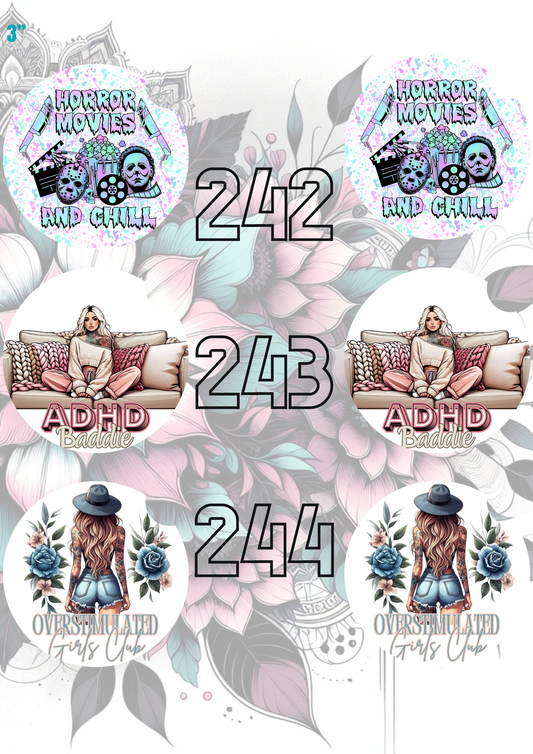 242 - 271 Car Coaster Sublimation Print