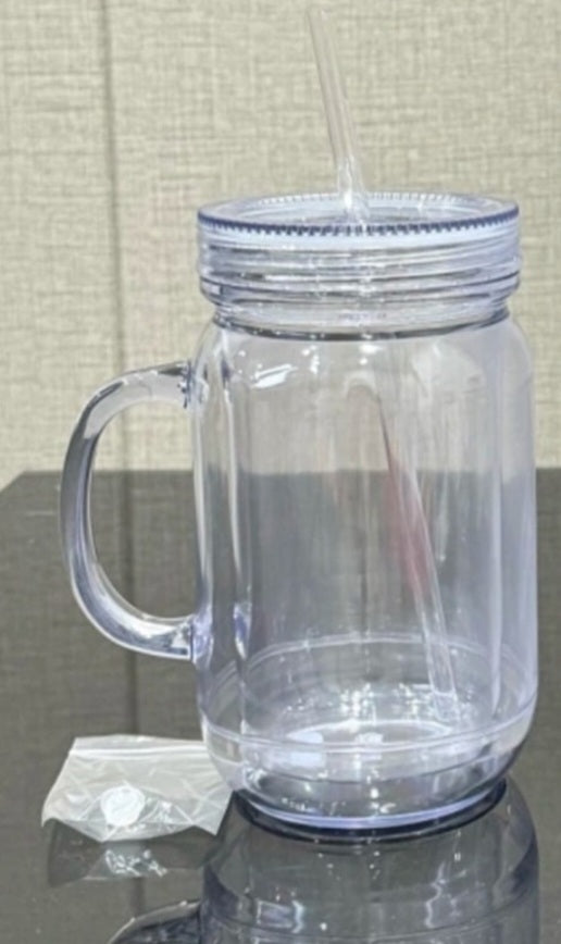 20oz Acrylic Snowglobes Mason Jar