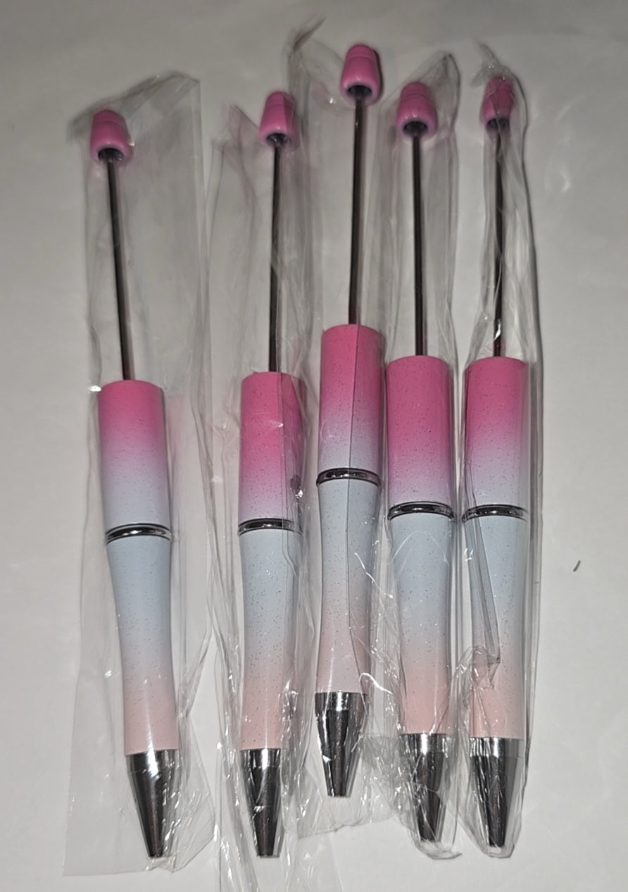 Pink ombre beadable pens