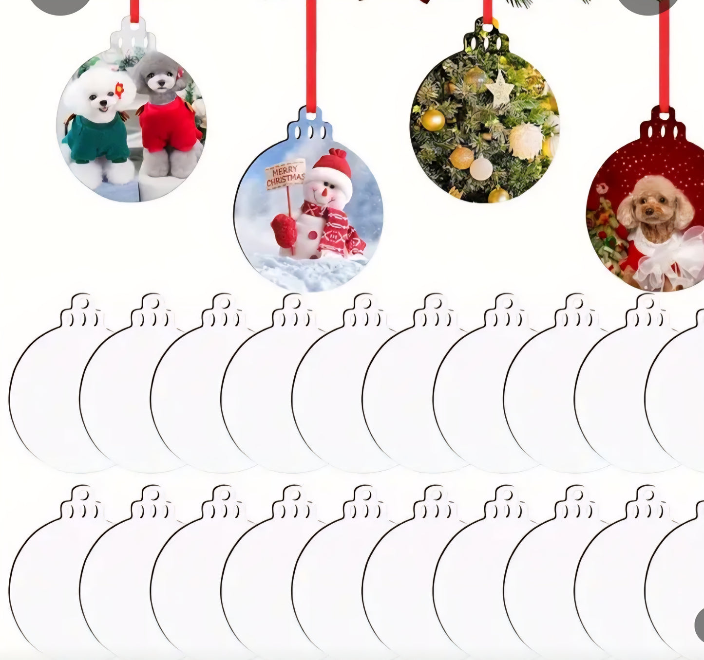 Flat sublimation Baubles