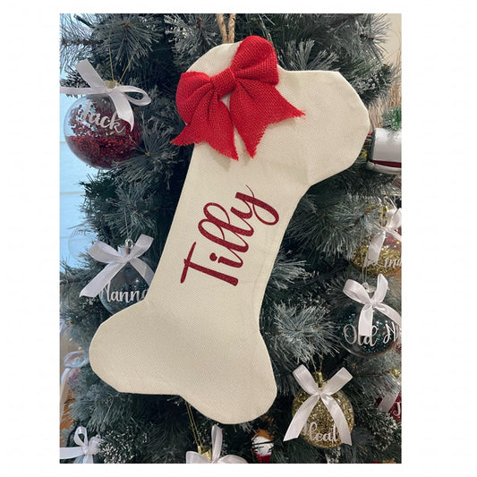 Dog bone Santa Sack - BLANK