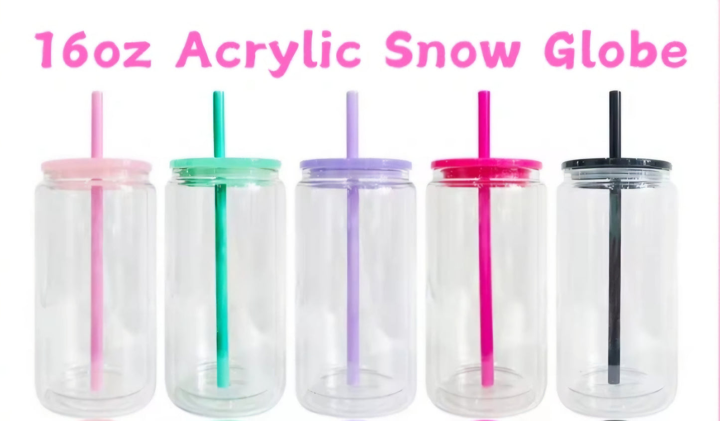 16 oz Acrylic Snowglobes