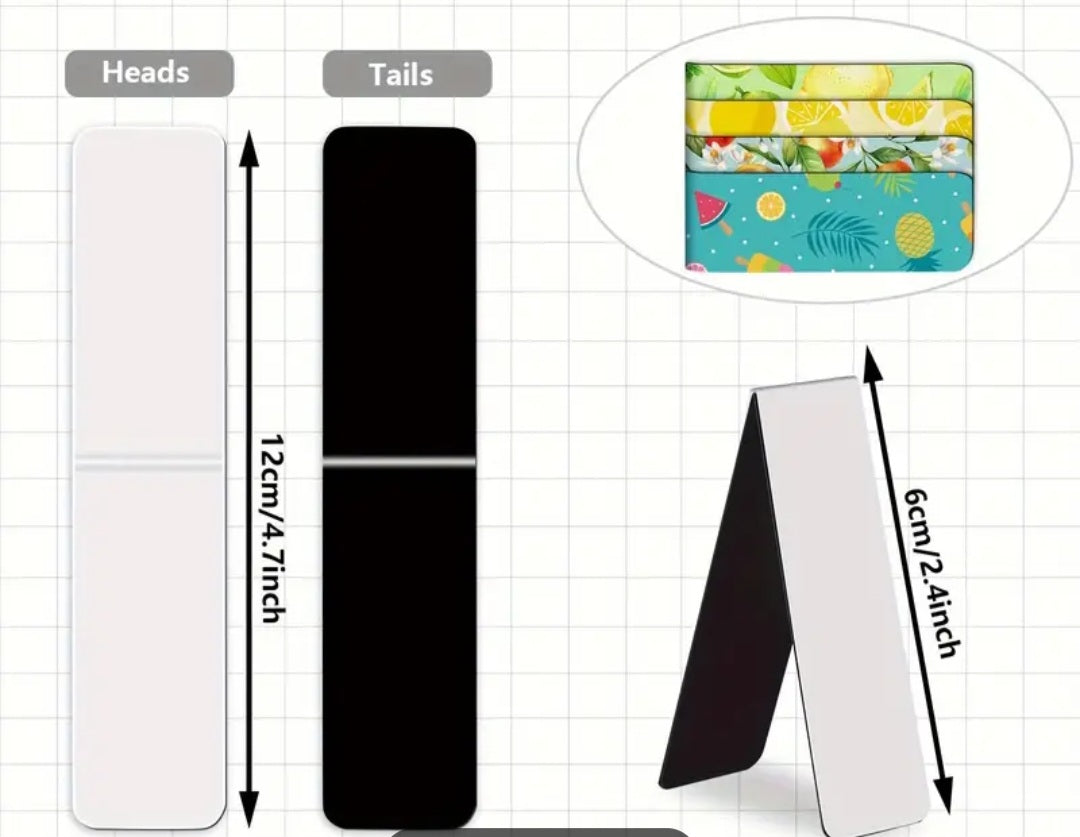 Sublimation Magnetic book mark