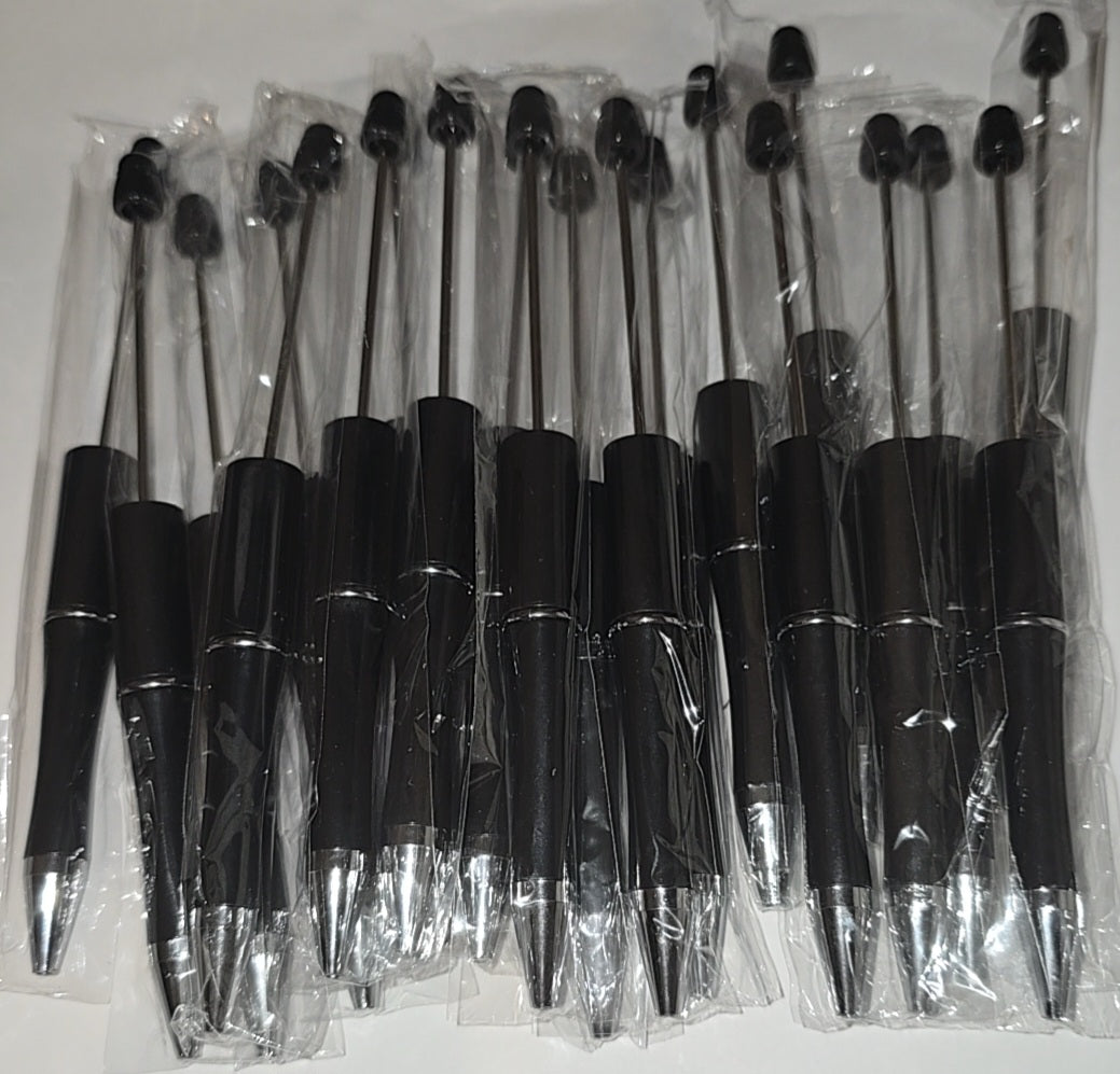 Black beadable pens