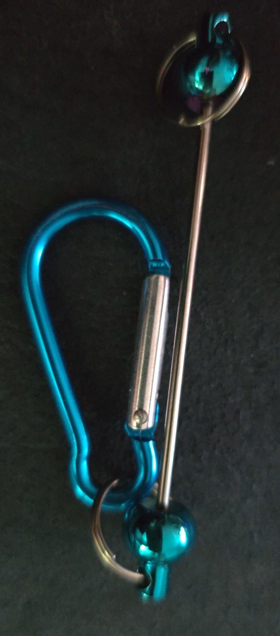 Beadable clip keyring