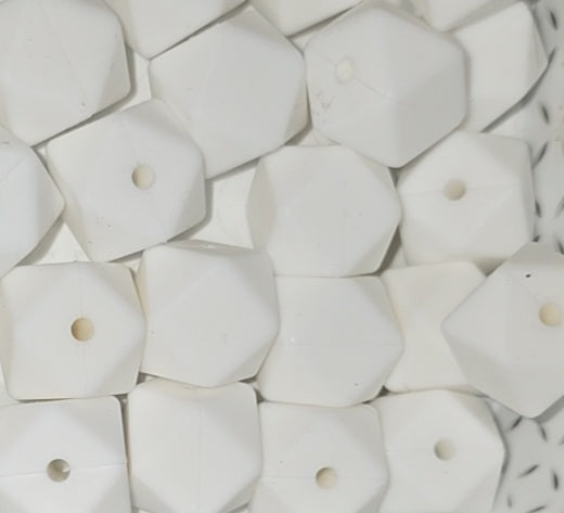 17mm hexagonal silicone beads